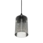 GLOBOSTAR® TORUS 203-0063 Μοντέρνο Κρεμαστό Φωτιστικό Οροφής με Ντουί 1 x E27 AC 220-240V IP20 - Μαύρο & Μαύρο Φιμέ - Μ10.5 x Π10.5 x Υ18.5cm - Image 6