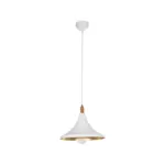 GLOBOSTAR® BELFRY 203-0076 Μοντέρνο Κρεμαστό Φωτιστικό Οροφής με Ντουί 1 x E27 AC 220-240V IP20 - Λεύκο & Χρυσό - Μ29.5 x Π29.5 x Υ22cm - Image 4