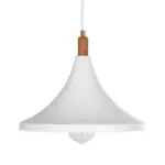 GLOBOSTAR® BELFRY 203-0076 Μοντέρνο Κρεμαστό Φωτιστικό Οροφής με Ντουί 1 x E27 AC 220-240V IP20 - Λεύκο & Χρυσό - Μ29.5 x Π29.5 x Υ22cm - Image 5