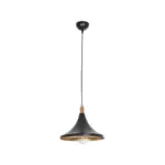GLOBOSTAR® BELFRY 203-0077 Μοντέρνο Κρεμαστό Φωτιστικό Οροφής με Ντουί 1 x E27 AC 220-240V IP20 - Μαύρο & Χρυσό - Μ29.5 x Π29.5 x Υ22cm - Image 4