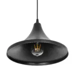 GLOBOSTAR® BELFRY 203-0078 Μοντέρνο Κρεμαστό Φωτιστικό Οροφής με Ντουί 1 x E27 AC 220-240V IP20 - Μαύρο - Μ29.5 x Π29.5 x Υ21cm - Image 6