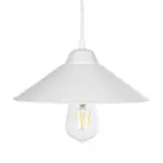 GLOBOSTAR® FONTE 203-0081 Μοντέρνο Κρεμαστό Φωτιστικό Οροφής με Ντουί 1 x E27 AC 220-240V IP20 - Λευκό - Μ25.5 x Π25.5 x Υ10cm - Image 5