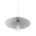 GLOBOSTAR® FONTE 203-0081 Μοντέρνο Κρεμαστό Φωτιστικό Οροφής με Ντουί 1 x E27 AC 220-240V IP20 - Λευκό - Μ25.5 x Π25.5 x Υ10cm - Image 6