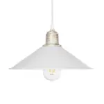 GLOBOSTAR® FERRO 203-0083 Μοντέρνο Κρεμαστό Φωτιστικό Οροφής με Ντουί 1 x E27 AC 220-240V IP20 - Λευκό & Χρυσό - Μ30 x Π30 x Υ15cm - Image 5