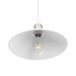 GLOBOSTAR® FERRO 203-0083 Μοντέρνο Κρεμαστό Φωτιστικό Οροφής με Ντουί 1 x E27 AC 220-240V IP20 - Λευκό & Χρυσό - Μ30 x Π30 x Υ15cm - Image 6