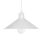 GLOBOSTAR® FERRO 203-0085 Μοντέρνο Κρεμαστό Φωτιστικό Οροφής με Ντουί 1 x E27 AC 220-240V IP20 - Λευκό - Μ30 x Π30 x Υ15cm - Image 5