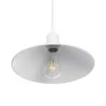 GLOBOSTAR® FERRO 203-0085 Μοντέρνο Κρεμαστό Φωτιστικό Οροφής με Ντουί 1 x E27 AC 220-240V IP20 - Λευκό - Μ30 x Π30 x Υ15cm - Image 6