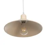 GLOBOSTAR® FERRO 203-0086 Μοντέρνο Κρεμαστό Φωτιστικό Οροφής με Ντουί 1 x E27 AC 220-240V IP20 - Μπεζ - Μ30 x Π30 x Υ15cm - Image 6