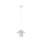 GLOBOSTAR® PROMO 203-0088 Μοντέρνο Κρεμαστό Φωτιστικό Οροφής με Ντουί 1 x E27 AC 220-240V IP20 - Λευκό - Μ25.5 x Π25.5 x Υ20cm - Image 4