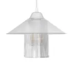 GLOBOSTAR® PROMO 203-0088 Μοντέρνο Κρεμαστό Φωτιστικό Οροφής με Ντουί 1 x E27 AC 220-240V IP20 - Λευκό - Μ25.5 x Π25.5 x Υ20cm - Image 5