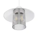 GLOBOSTAR® PROMO 203-0088 Μοντέρνο Κρεμαστό Φωτιστικό Οροφής με Ντουί 1 x E27 AC 220-240V IP20 - Λευκό - Μ25.5 x Π25.5 x Υ20cm - Image 6