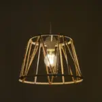 GLOBOSTAR® JUTE 203-0091 Μοντέρνο Κρεμαστό Φωτιστικό Οροφής με Ντουί 1 x E27 AC 220-240V IP20 - Λευκό & Μπεζ - Μ30 x Π30 x Υ23cm - Image 3