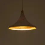 GLOBOSTAR® MARBLE 203-0098 Μοντέρνο Κρεμαστό Φωτιστικό Οροφής με Ντουί 1 x E27 AC 220-240V IP20 - Λεύκο & Χρυσό - Μ30 x Π30 x Υ20cm - Image 3