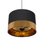GLOBOSTAR® ZYKLUS 203-0100 Μοντέρνο Κρεμαστό Φωτιστικό Οροφής με Ντουί 1 x E27 AC 220-240V IP20 - Μαύρο & Χρυσό - Μ36 x Π36 x Υ25cm - Image 6