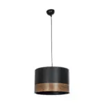 GLOBOSTAR® ZYKLUS 203-0101 Μοντέρνο Κρεμαστό Φωτιστικό Οροφής με Ντουί 1 x E27 AC 220-240V IP20 - Μαύρο & Καφέ - Μ36 x Π36 x Υ25cm - Image 4