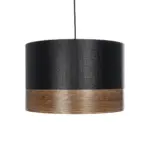 GLOBOSTAR® ZYKLUS 203-0101 Μοντέρνο Κρεμαστό Φωτιστικό Οροφής με Ντουί 1 x E27 AC 220-240V IP20 - Μαύρο & Καφέ - Μ36 x Π36 x Υ25cm - Image 5