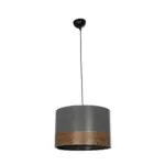 GLOBOSTAR® ZYKLUS 203-0102 Μοντέρνο Κρεμαστό Φωτιστικό Οροφής με Ντουί 1 x E27 AC 220-240V IP20 - Γκρί & Καφέ - Μ36 x Π36 x Υ25cm - Image 4