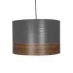 GLOBOSTAR® ZYKLUS 203-0102 Μοντέρνο Κρεμαστό Φωτιστικό Οροφής με Ντουί 1 x E27 AC 220-240V IP20 - Γκρί & Καφέ - Μ36 x Π36 x Υ25cm - Image 5