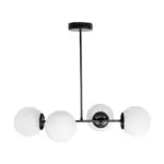 GLOBOSTAR® GLOBUS 203-0104 Μοντέρνο Φωτιστικό Οροφής με Ντουί 4 x E27 AC 220-240V IP20 - Λευκό & Μαύρο - Μ70 x Π34 x Υ15cm - Image 6