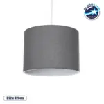 GLOBOSTAR® BLAZE 203-0108 Μοντέρνο Κρεμαστό Φωτιστικό Οροφής με Ντουί 1 x E27 AC 220-240V IP20 - Γκρι - Μ22 x Π22 x Υ20cm