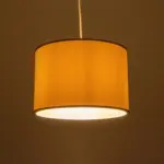GLOBOSTAR® ELECTRA 203-0110 Μοντέρνο Κρεμαστό Φωτιστικό Οροφής με Ντουί 1 x E27 AC 220-240V IP20 - Mπεζ & Χρυσό - Μ30 x Π30 x Υ23cm - Image 3