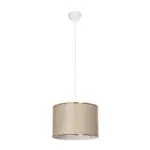 GLOBOSTAR® ELECTRA 203-0112 Μοντέρνο Κρεμαστό Φωτιστικό Οροφής με Ντουί 1 x E27 AC 220-240V IP20 - Mπεζ & Χρυσό - Μ30 x Π30 x Υ23cm - Image 4