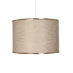 GLOBOSTAR® ELECTRA 203-0112 Μοντέρνο Κρεμαστό Φωτιστικό Οροφής με Ντουί 1 x E27 AC 220-240V IP20 - Mπεζ & Χρυσό - Μ30 x Π30 x Υ23cm - Image 5