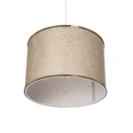 GLOBOSTAR® ELECTRA 203-0112 Μοντέρνο Κρεμαστό Φωτιστικό Οροφής με Ντουί 1 x E27 AC 220-240V IP20 - Mπεζ & Χρυσό - Μ30 x Π30 x Υ23cm - Image 6