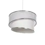 GLOBOSTAR® SONIA 203-0115 Μοντέρνο Κρεμαστό Φωτιστικό Οροφής με Ντουί 1 x E27 AC 220-240V IP20 - Λευκό & Ασημί - Μ30 x Π30 x Υ24cm - Image 6