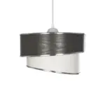 GLOBOSTAR® SONIA 203-0116 Μοντέρνο Κρεμαστό Φωτιστικό Οροφής με Ντουί 1 x E27 AC 220-240V IP20 - Γκρι & Λευκό - Μ30 x Π30 x Υ24cm - Image 5