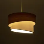 GLOBOSTAR® SONIA 203-0119 Μοντέρνο Κρεμαστό Φωτιστικό Οροφής με Ντουί 1 x E27 AC 220-240V IP20 - Καφέ & Λευκό - Μ30 x Π30 x Υ24cm - Image 3