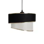 GLOBOSTAR® SONIA 203-0120 Μοντέρνο Κρεμαστό Φωτιστικό Οροφής με Ντουί 1 x E27 AC 220-240V IP20 - Μαύρο & Λευκό - Μ30 x Π30 x Υ24cm - Image 5