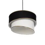 GLOBOSTAR® SONIA 203-0120 Μοντέρνο Κρεμαστό Φωτιστικό Οροφής με Ντουί 1 x E27 AC 220-240V IP20 - Μαύρο & Λευκό - Μ30 x Π30 x Υ24cm - Image 6