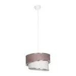 GLOBOSTAR® SONIA 203-0122 Μοντέρνο Κρεμαστό Φωτιστικό Οροφής με Ντουί 1 x E27 AC 220-240V IP20 - Ροζ & Λευκό - Μ30 x Π30 x Υ24cm - Image 4