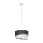 GLOBOSTAR® SONIA 203-0123 Μοντέρνο Κρεμαστό Φωτιστικό Οροφής με Ντουί 1 x E27 AC 220-240V IP20 - Γκρι & Λευκό - Μ30 x Π30 x Υ24cm - Image 4