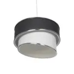 GLOBOSTAR® SONIA 203-0123 Μοντέρνο Κρεμαστό Φωτιστικό Οροφής με Ντουί 1 x E27 AC 220-240V IP20 - Γκρι & Λευκό - Μ30 x Π30 x Υ24cm - Image 6