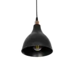 GLOBOSTAR® RADE 203-0124 Μοντέρνο Κρεμαστό Φωτιστικό Οροφής με Ντουί 1 x E27 AC 220-240V IP20 - Μαύρο & Χάλκινο - Μ18.5 x Π18.5 x Υ23cm - Image 6