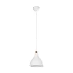 GLOBOSTAR® RADE 203-0125 Μοντέρνο Κρεμαστό Φωτιστικό Οροφής με Ντουί 1 x E27 AC 220-240V IP20 - Λευκό & Χρυσό - Μ18.5 x Π18.5 x Υ23cm - Image 4