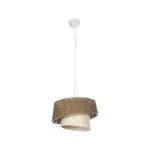 GLOBOSTAR® ALINA 203-0129 Μοντέρνο Κρεμαστό Φωτιστικό Οροφής με Ντουί 1 x E27 AC 220-240V IP20 - Καφέ & Μπεζ - Μ30 x Π30 x Υ20cm - Image 4