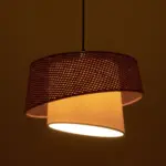 GLOBOSTAR® ALINA 203-0130 Μοντέρνο Κρεμαστό Φωτιστικό Οροφής με Ντουί 1 x E27 AC 220-240V IP20 - Γκρι & Λευκό - Μ30 x Π30 x Υ20cm - Image 3