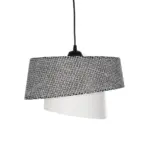 GLOBOSTAR® ALINA 203-0130 Μοντέρνο Κρεμαστό Φωτιστικό Οροφής με Ντουί 1 x E27 AC 220-240V IP20 - Γκρι & Λευκό - Μ30 x Π30 x Υ20cm - Image 5