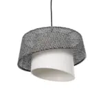 GLOBOSTAR® ALINA 203-0130 Μοντέρνο Κρεμαστό Φωτιστικό Οροφής με Ντουί 1 x E27 AC 220-240V IP20 - Γκρι & Λευκό - Μ30 x Π30 x Υ20cm - Image 6