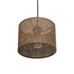 GLOBOSTAR® CLAIRIE 203-0132 Μοντέρνο Κρεμαστό Φωτιστικό Οροφής με Ντουί 1 x E27 AC 220-240V IP20 - Καφέ - Μ22 x Π22 x Υ18cm - Image 6