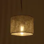 GLOBOSTAR® CLAIRIE 203-0133 Μοντέρνο Κρεμαστό Φωτιστικό Οροφής με Ντουί 1 x E27 AC 220-240V IP20 - Μαύρο & Λευκό - Μ22 x Π22 x Υ18cm - Image 3