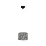 GLOBOSTAR® CLAIRIE 203-0133 Μοντέρνο Κρεμαστό Φωτιστικό Οροφής με Ντουί 1 x E27 AC 220-240V IP20 - Μαύρο & Λευκό - Μ22 x Π22 x Υ18cm - Image 4