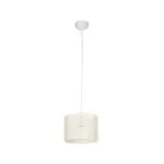 GLOBOSTAR® CLAIRIE 203-0134 Μοντέρνο Κρεμαστό Φωτιστικό Οροφής με Ντουί 1 x E27 AC 220-240V IP20 - Μπεζ - Μ22 x Π22 x Υ18cm - Image 4
