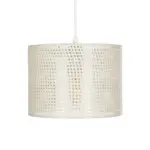 GLOBOSTAR® CLAIRIE 203-0134 Μοντέρνο Κρεμαστό Φωτιστικό Οροφής με Ντουί 1 x E27 AC 220-240V IP20 - Μπεζ - Μ22 x Π22 x Υ18cm - Image 5