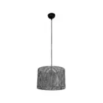 GLOBOSTAR® CLAIRIE 203-0136 Μοντέρνο Κρεμαστό Φωτιστικό Οροφής με Ντουί 1 x E27 AC 220-240V IP20 - Μαύρο & Λευκό - Μ30 x Π30 x Υ22cm - Image 4
