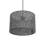 GLOBOSTAR® CLAIRIE 203-0136 Μοντέρνο Κρεμαστό Φωτιστικό Οροφής με Ντουί 1 x E27 AC 220-240V IP20 - Μαύρο & Λευκό - Μ30 x Π30 x Υ22cm - Image 6