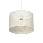 GLOBOSTAR® CLAIRIE 203-0137 Μοντέρνο Κρεμαστό Φωτιστικό Οροφής με Ντουί 1 x E27 AC 220-240V IP20 - Μπεζ - Μ30 x Π30 x Υ22cm - Image 6